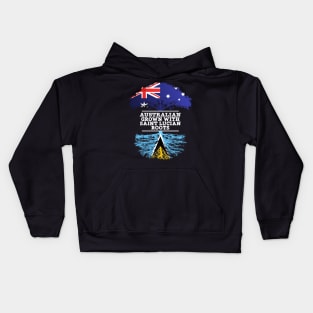 Australian Grown With Saint Lucian Roots - Gift for Saint Lucian With Roots From Saint Lucia Kids Hoodie